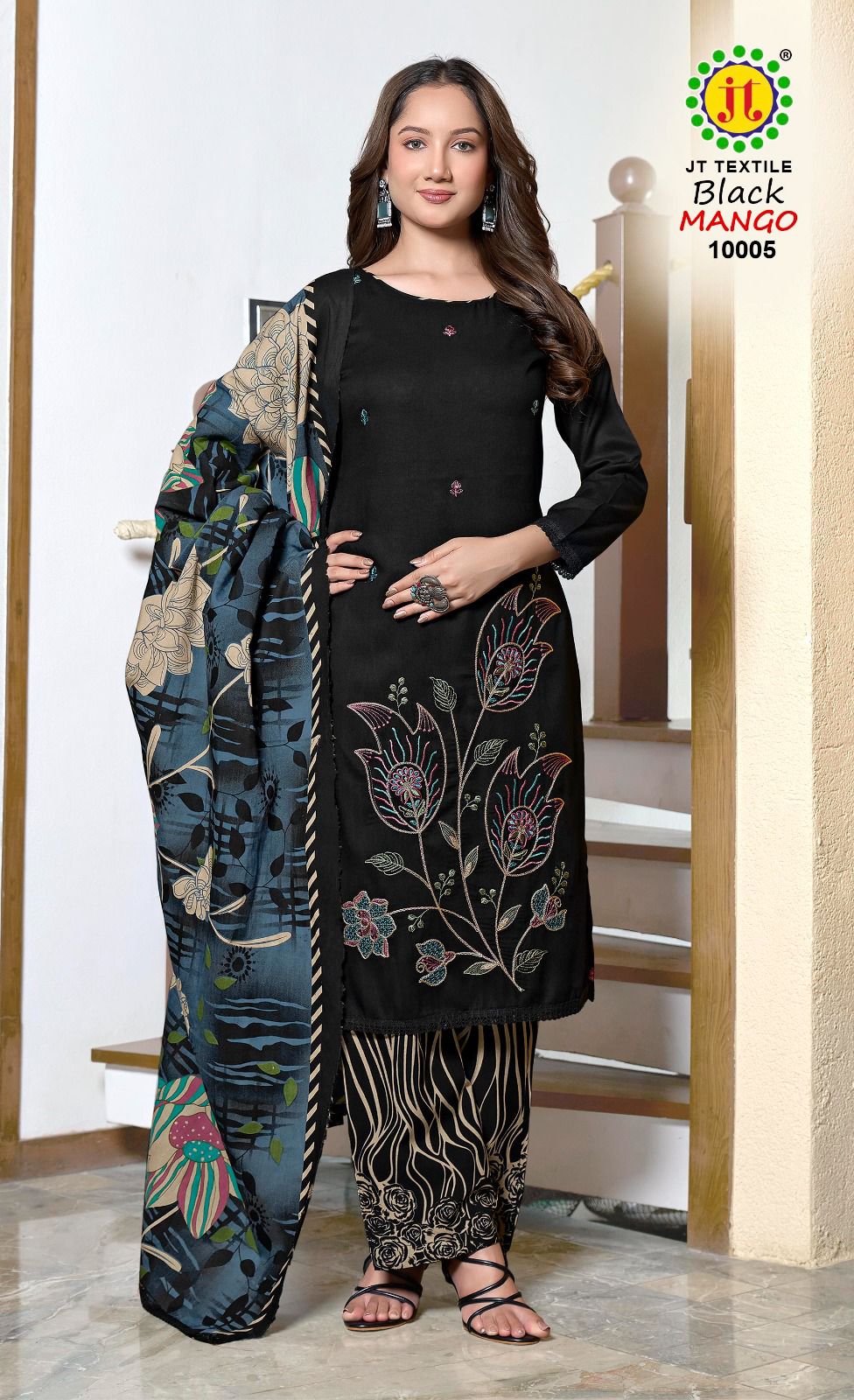 Black Mango Vol 10 Jt Rayon Pant Style Suits Wholesaler