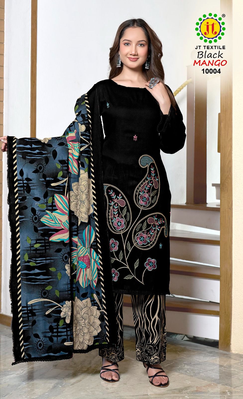 Black Mango Vol 10 Jt Rayon Pant Style Suits Wholesaler