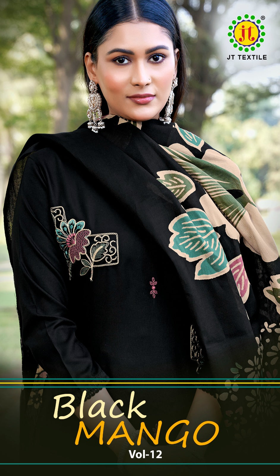 Black Mango Vol 12 Jt Rayon Pant Style Suits Supplier Ahmedabad