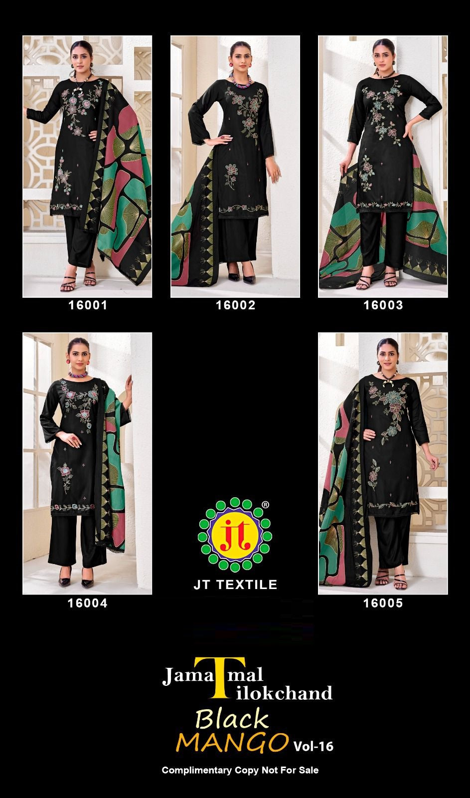 Black Mango Vol 16 Jt Rayon Pant Style Suits Wholesale Price