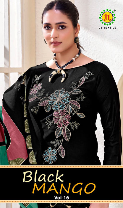 Black Mango Vol 16 Jt Rayon Pant Style Suits Wholesale Price
