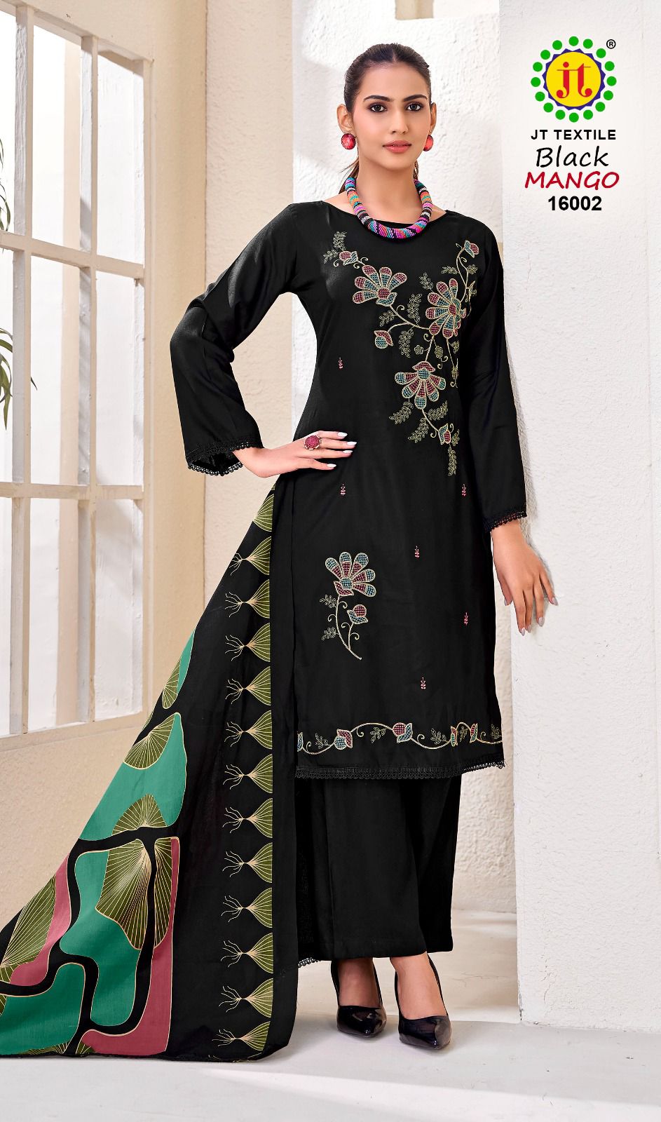 Black Mango Vol 16 Jt Rayon Pant Style Suits Wholesale Price