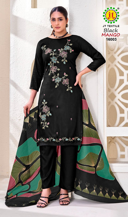 Black Mango Vol 16 Jt Rayon Pant Style Suits Wholesale Price