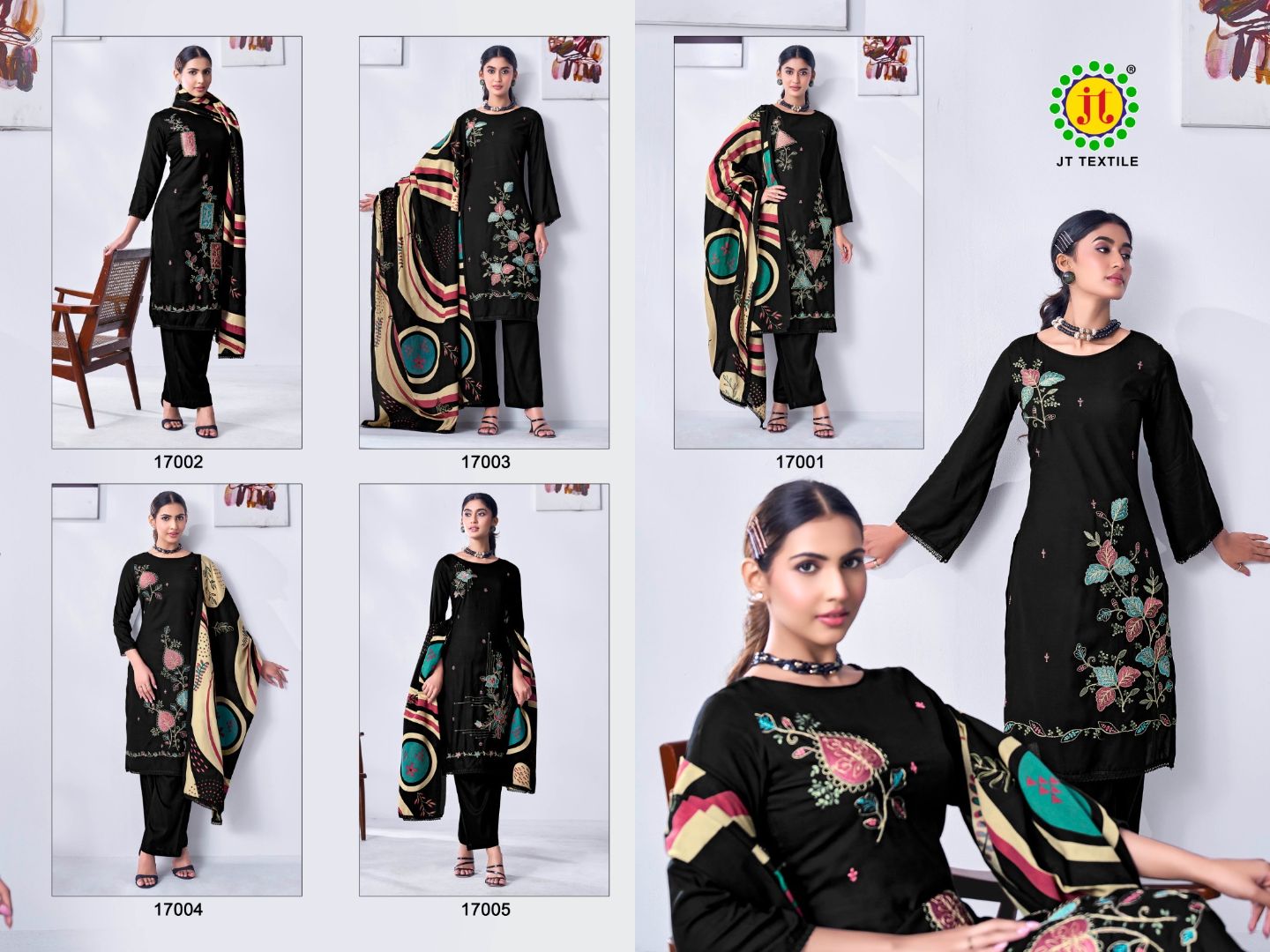 Black Mango Vol 17 Jt Rayon Pant Style Suits Manufacturer India