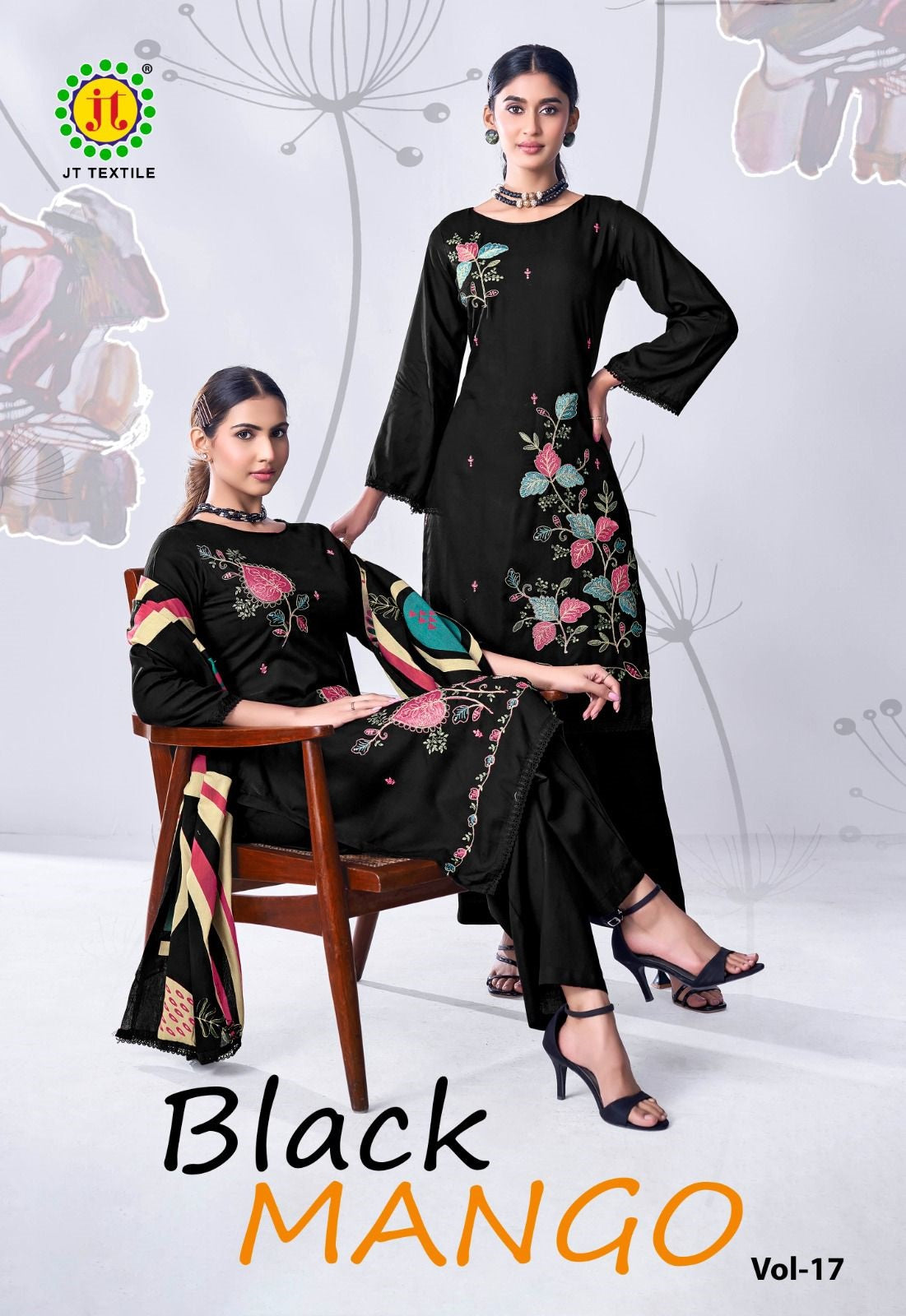 Black Mango Vol 17 Jt Rayon Pant Style Suits Manufacturer India