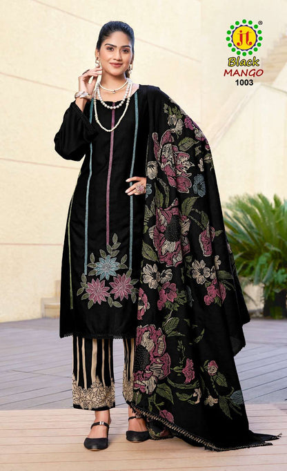 Black Mango Vol 1 Jt Rayon Pant Style Suits Supplier India