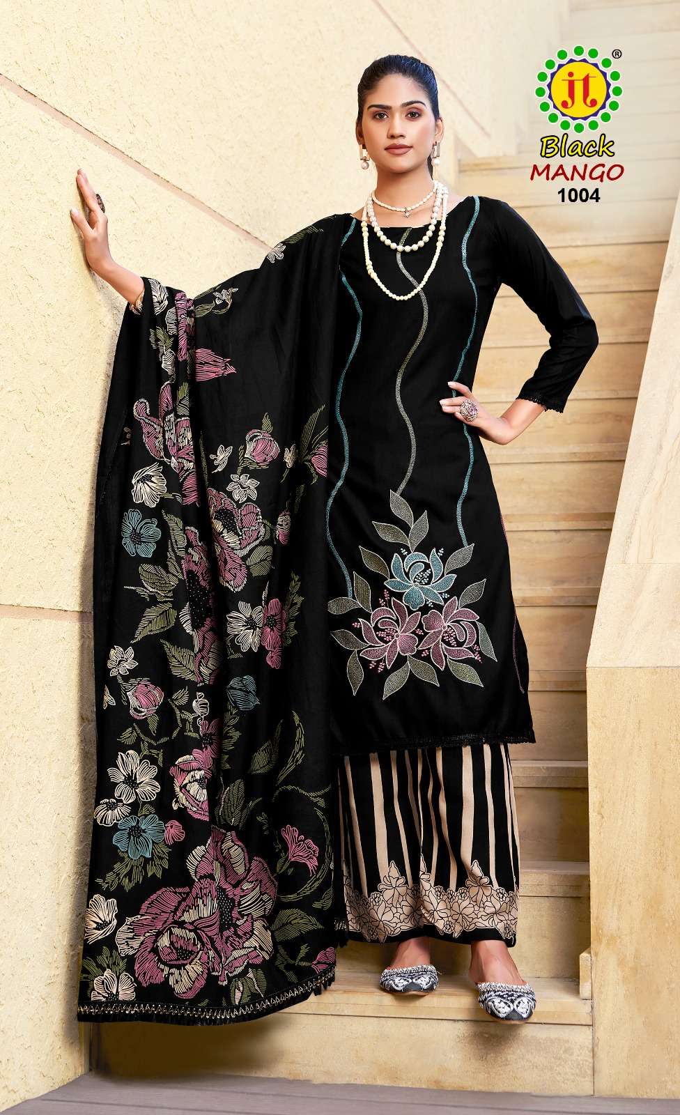 Black Mango Vol 1 Jt Rayon Pant Style Suits Supplier India