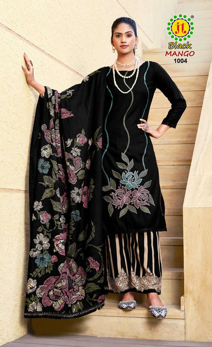 Black Mango Vol 1 Jt Rayon Pant Style Suits Supplier India