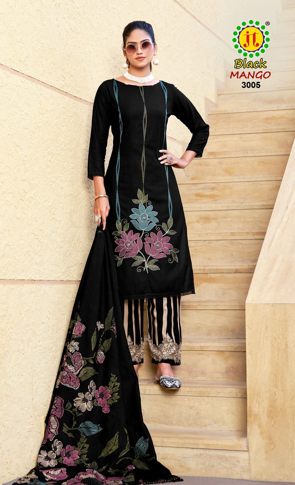 Black Mango Vol 3 Jt Rayon Pant Style Suits Exporter India