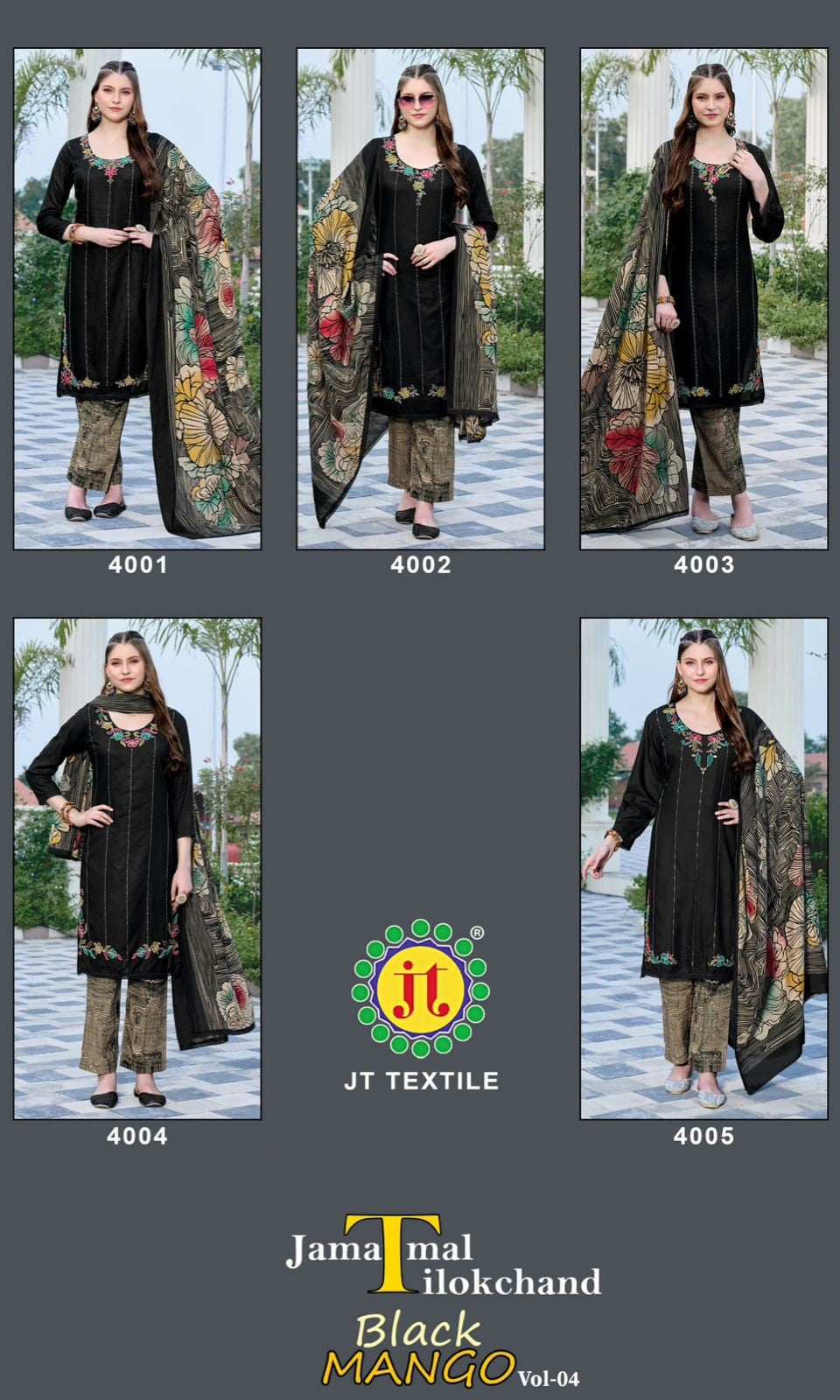 Black Mango Vol 4 Jt Rayon Pant Style Suits Wholesaler
