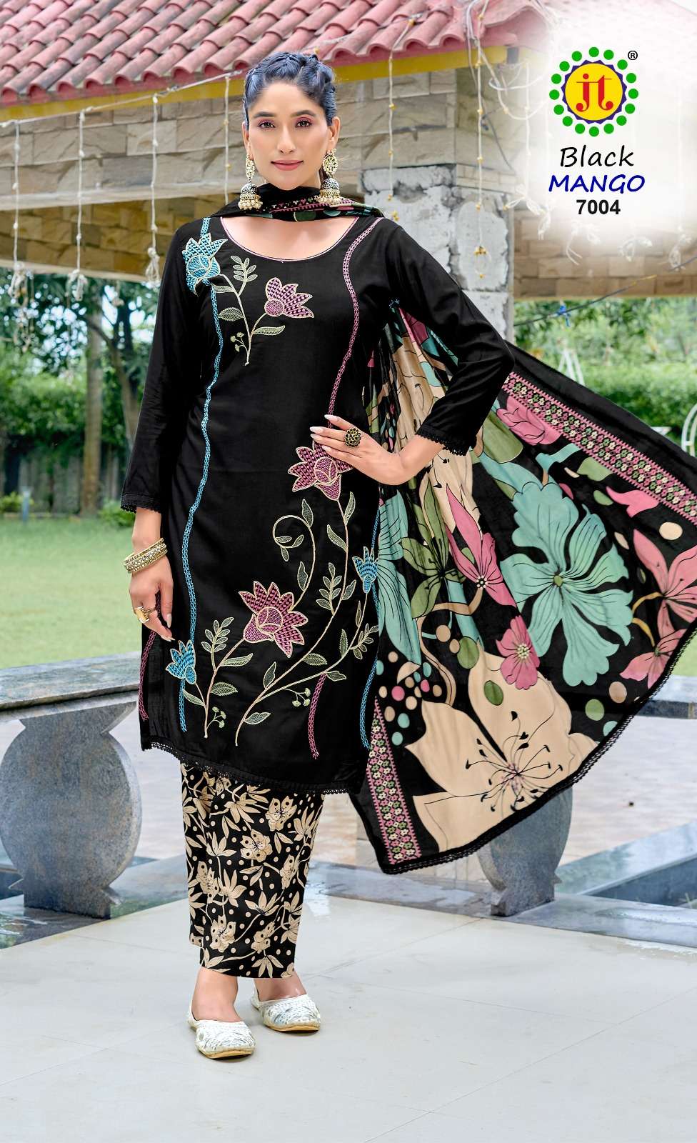 Black Mango Vol 7 Jt Rayon Pant Style Suits Wholesale Price
