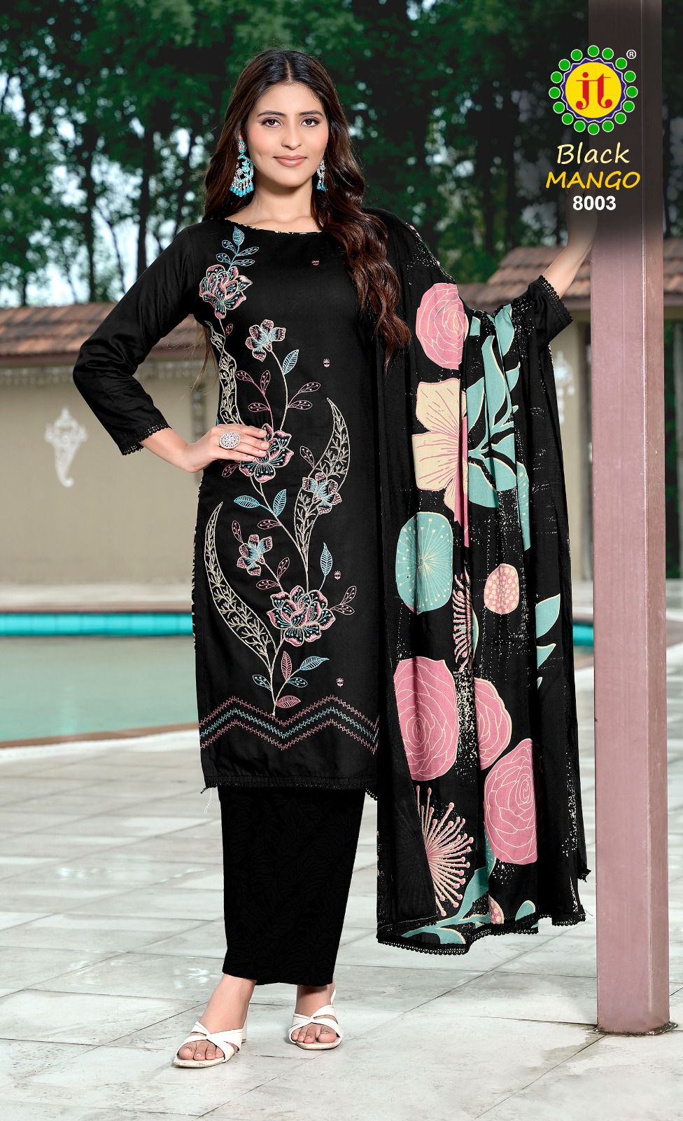 Black Mango Vol 8 Jt Rayon Pant Style Suits Exporter