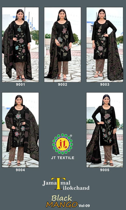 Black Mango Vol 9 Jt Rayon Pant Style Suits Manufacturer Ahmedabad