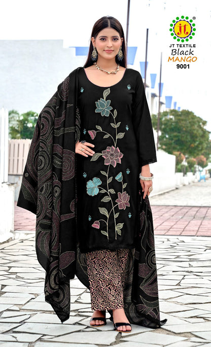 Black Mango Vol 9 Jt Rayon Pant Style Suits Manufacturer Ahmedabad