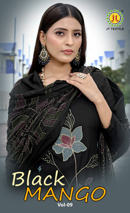 Black Mango Vol 9 Jt Rayon Pant Style Suits Manufacturer Ahmedabad