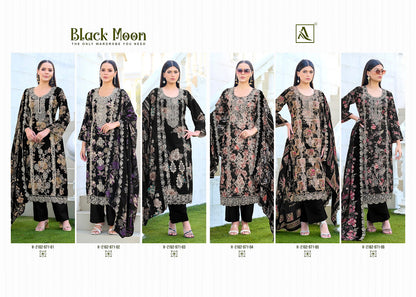 Black Moon Alok Pure Viscose Karachi Salwar Suits Supplier