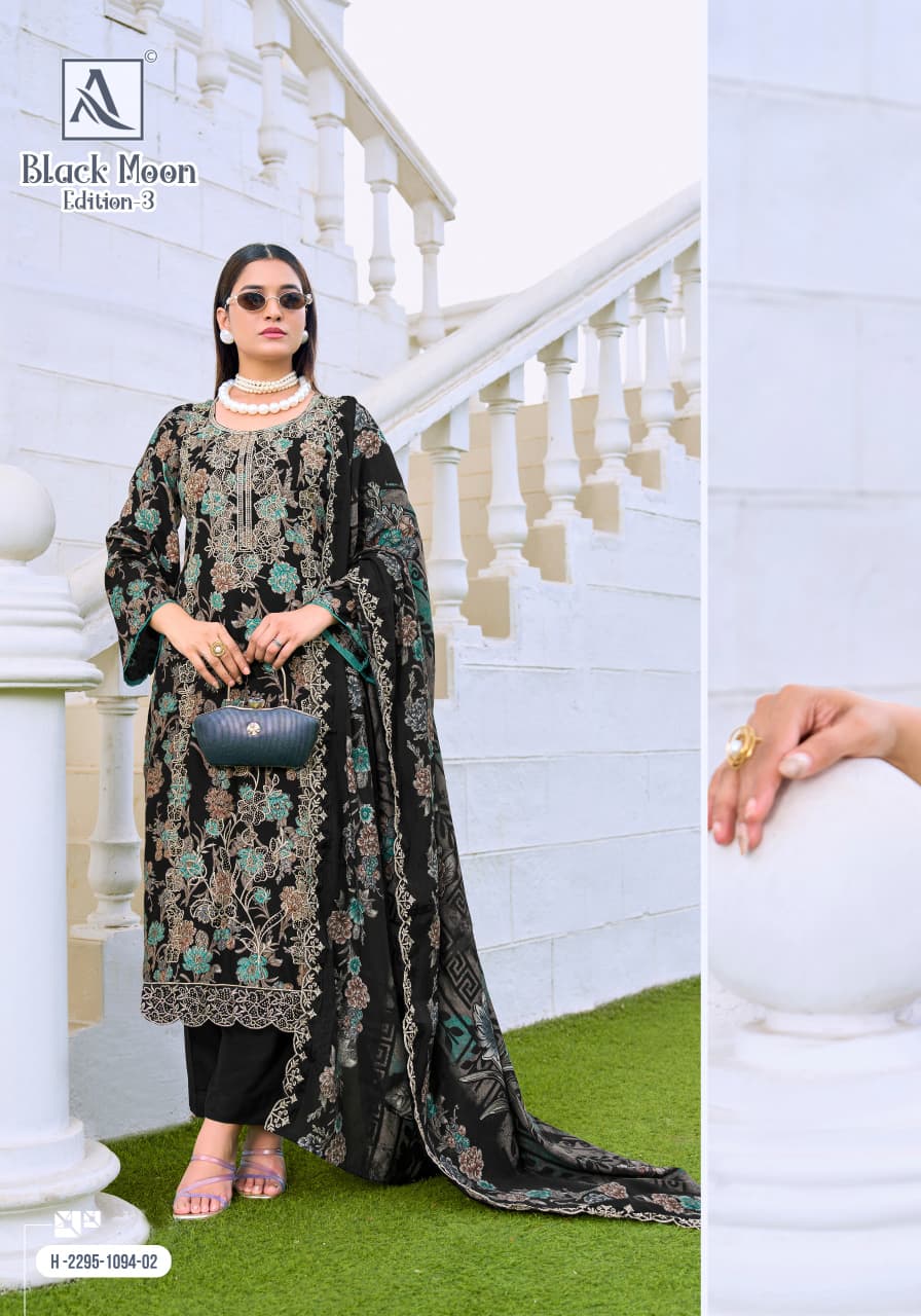 Black Moon Edition 3 Alok Viscose Reyon Karachi Salwar Suits Manufacturer Ahmedabad