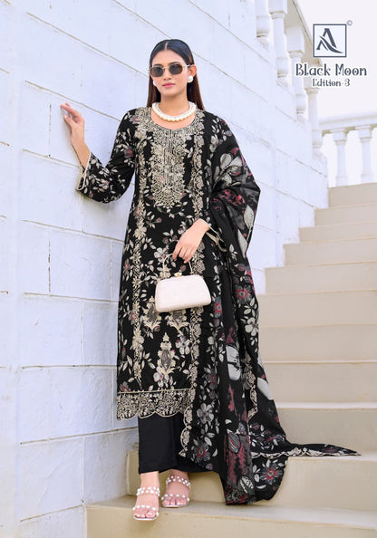 Black Moon Edition 3 Alok Viscose Reyon Karachi Salwar Suits Manufacturer Ahmedabad