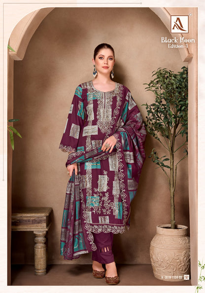 Black Moon Edition 4 Alok Viscose Reyon Karachi Salwar Suits Wholesale Price