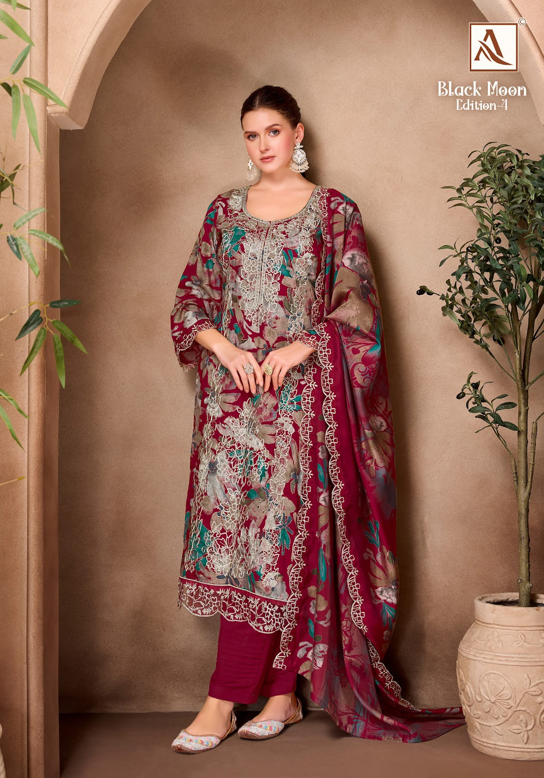 Black Moon Edition 4 Alok Viscose Reyon Karachi Salwar Suits Wholesale Price