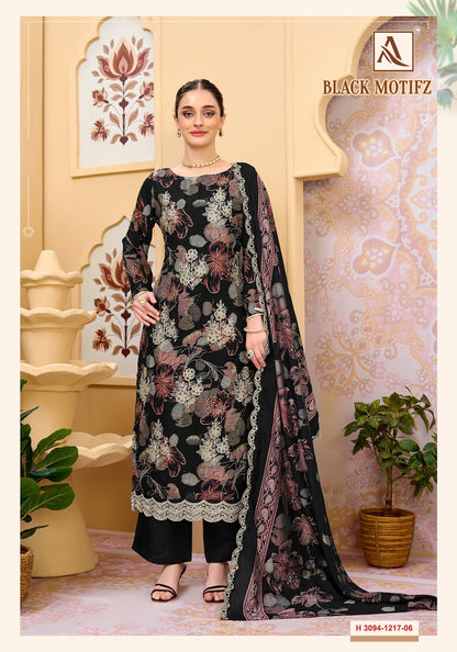 Black Motifz Alok Viscose Reyon Karachi Salwar Suits Wholesale Rate
