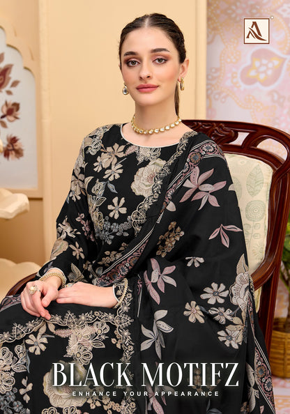 Black Motifz Alok Viscose Reyon Karachi Salwar Suits Wholesale Rate