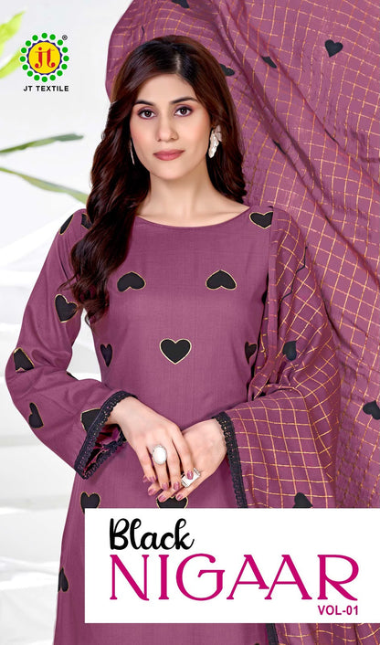 Black Nigaar Vol 1 Jt Rayon Pant Style Suits Manufacturer Gujarat