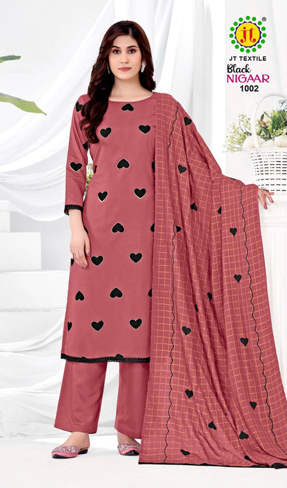 Black Nigaar Vol 1 Jt Rayon Pant Style Suits Manufacturer Gujarat