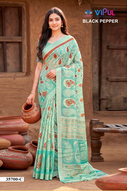Black Pepper 35700 Vipul Brasso Sarees Manufacturer