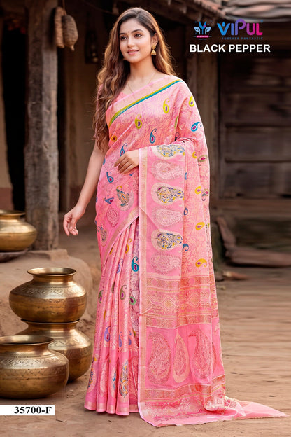 Black Pepper 35700 Vipul Brasso Sarees Manufacturer