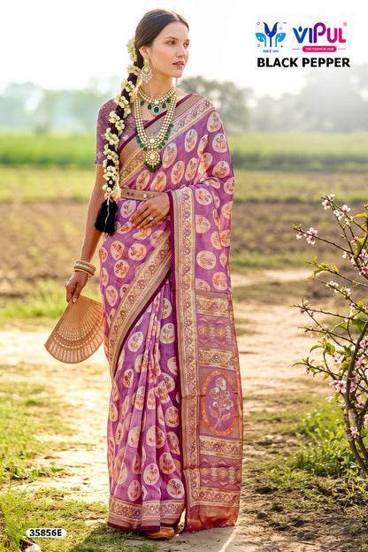 Black Pepper 35856 Vipul Brasso Sarees Manufacturer