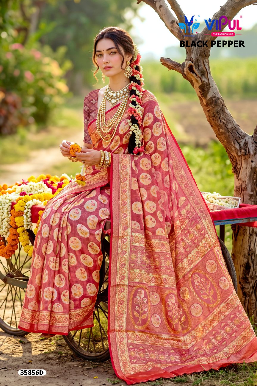 Black Pepper 35856 Vipul Brasso Sarees Manufacturer