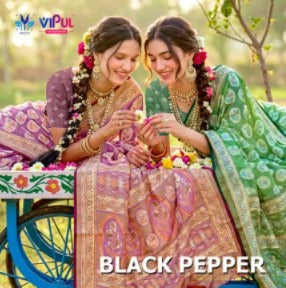 Black Pepper 35856 Vipul Brasso Sarees Manufacturer