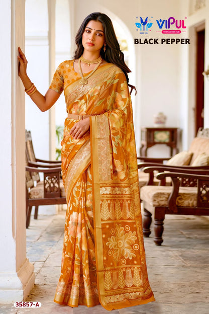 Black Pepper 35857 Vipul Brasso Sarees Exporter Gujarat