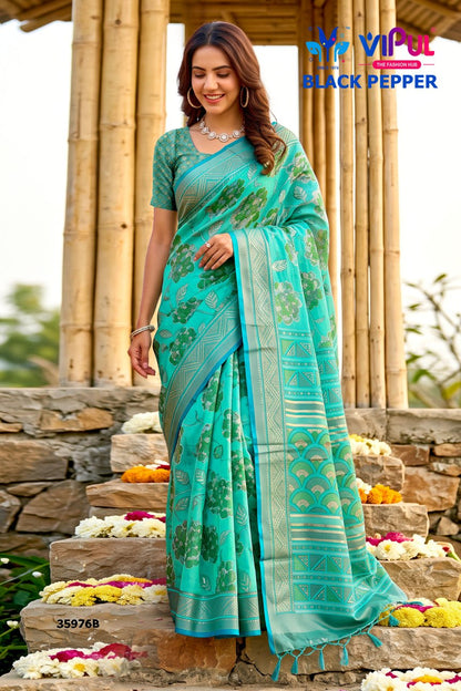 Black Pepper 35976 Vipul Brasso Sarees Supplier Gujarat