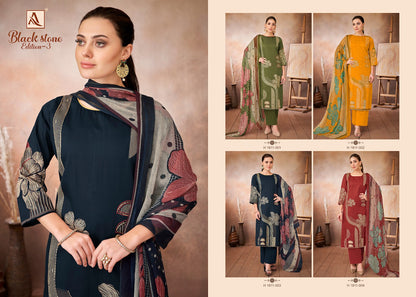 Black Stone Edition 3 Alok Zam Karachi Salwar Suits Wholesale Price
