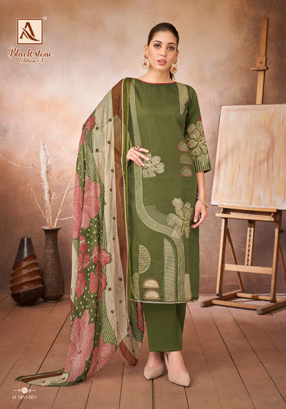 Black Stone Edition 3 Alok Zam Karachi Salwar Suits Wholesale Price
