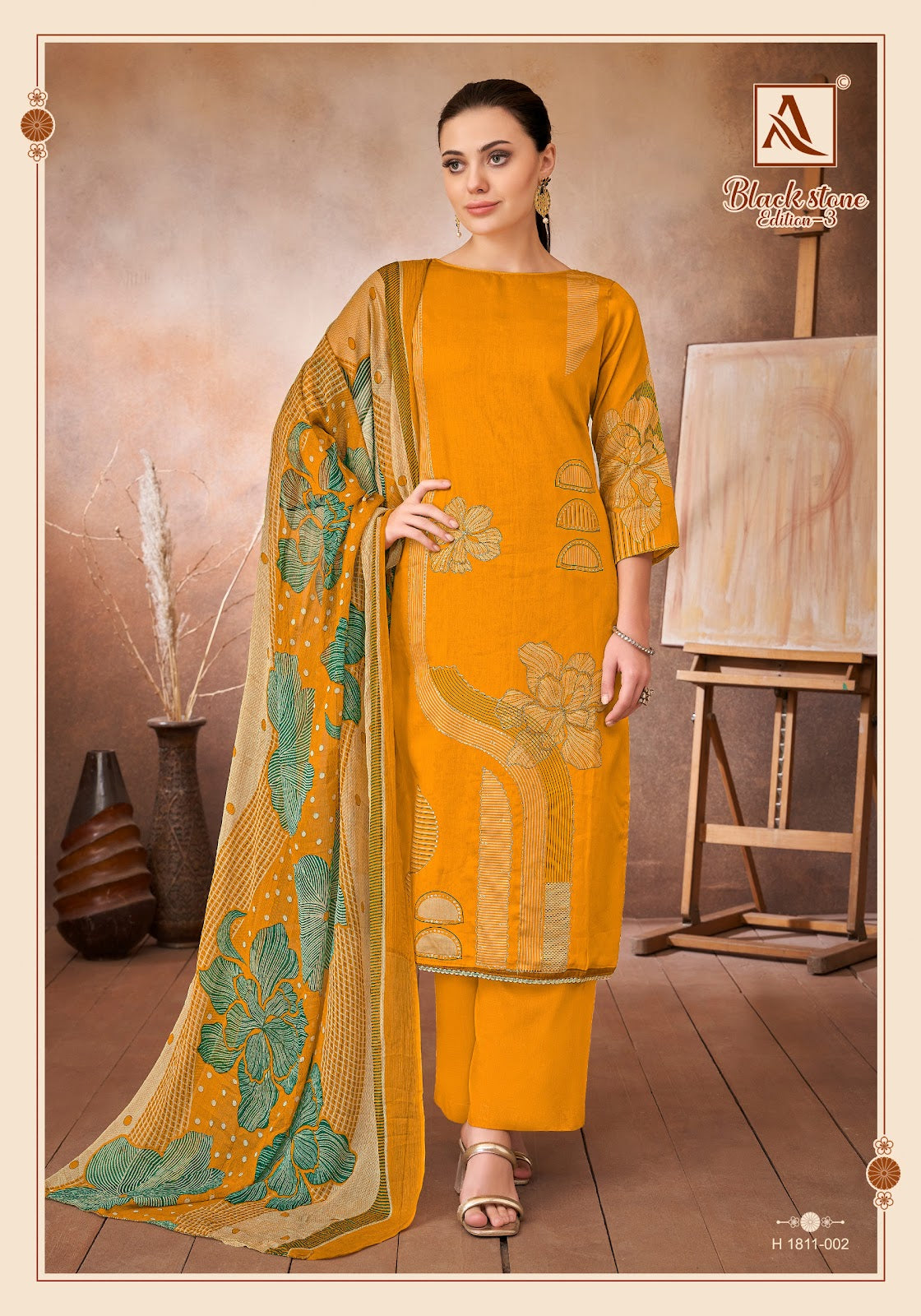 Black Stone Edition 3 Alok Zam Karachi Salwar Suits Wholesale Price