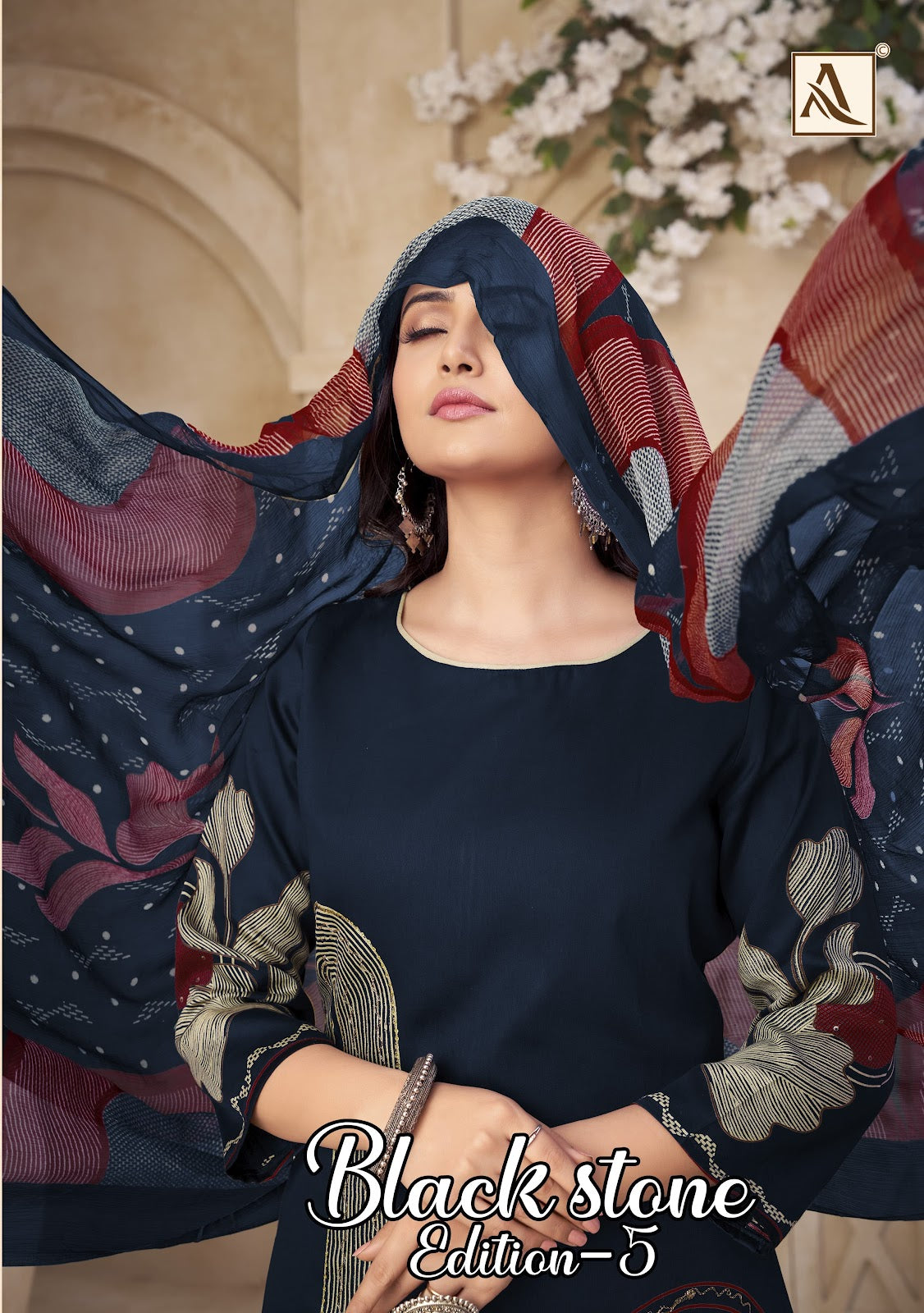 ब्लैक स्टोन एडिशन 5 आलोक ज़म कराची सलवार सूट सप्लायर भारत