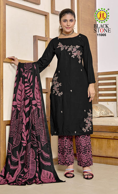 Black Stone Vol 11 Jt Rayon Pant Style Suits Supplier