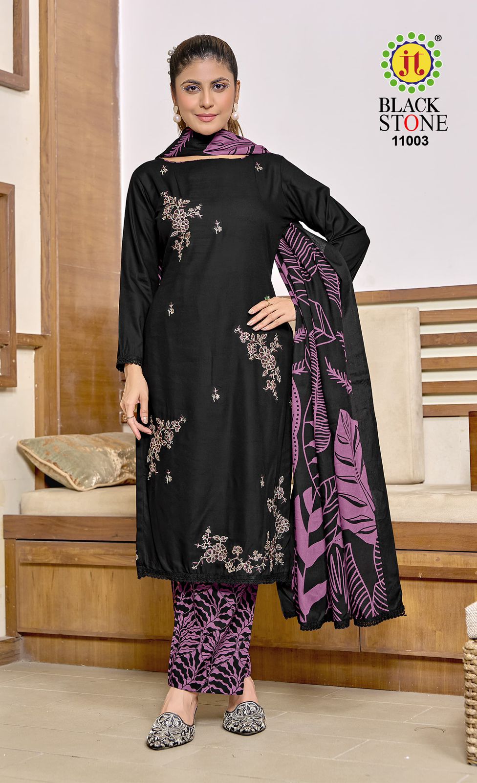 Black Stone Vol 11 Jt Rayon Pant Style Suits Supplier