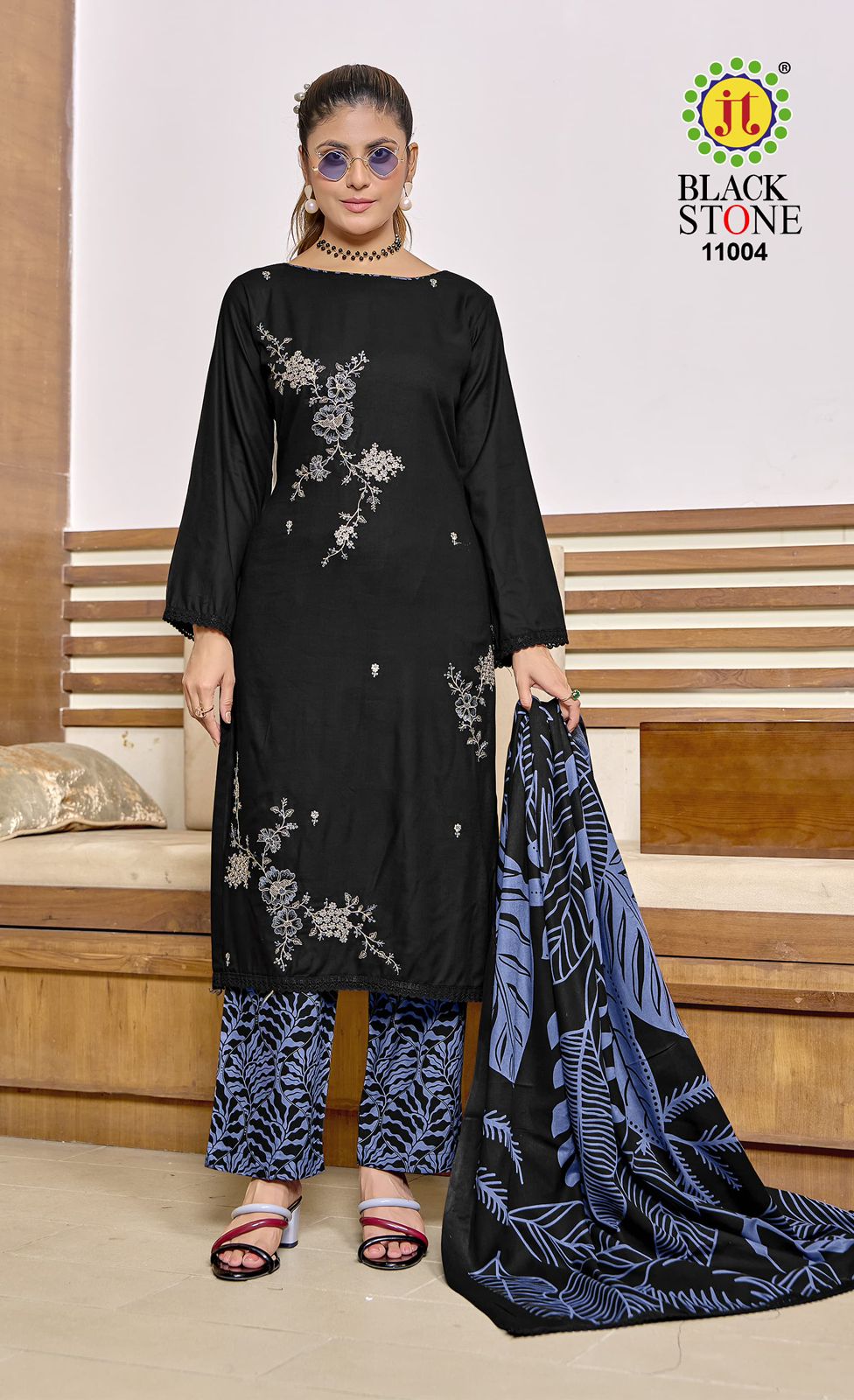 Black Stone Vol 11 Jt Rayon Pant Style Suits Supplier