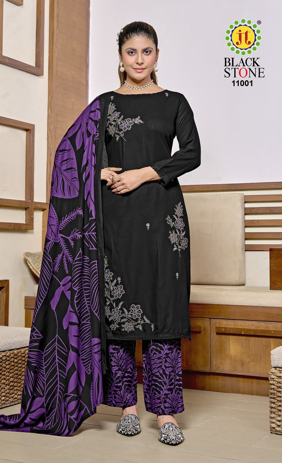 Black Stone Vol 11 Jt Rayon Pant Style Suits Supplier