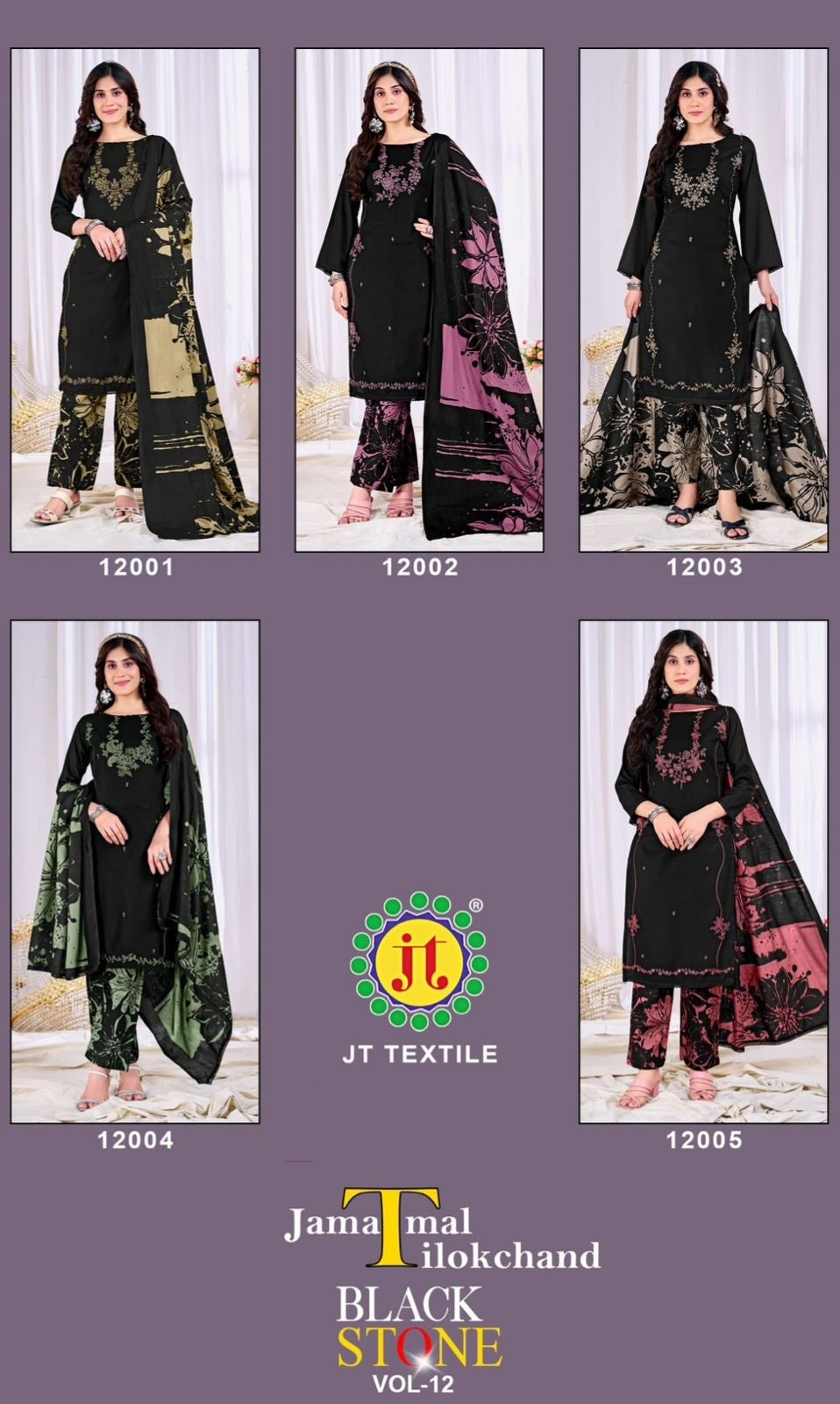 Black Stone Vol 12 Jt Rayon Pant Style Suits Exporter India