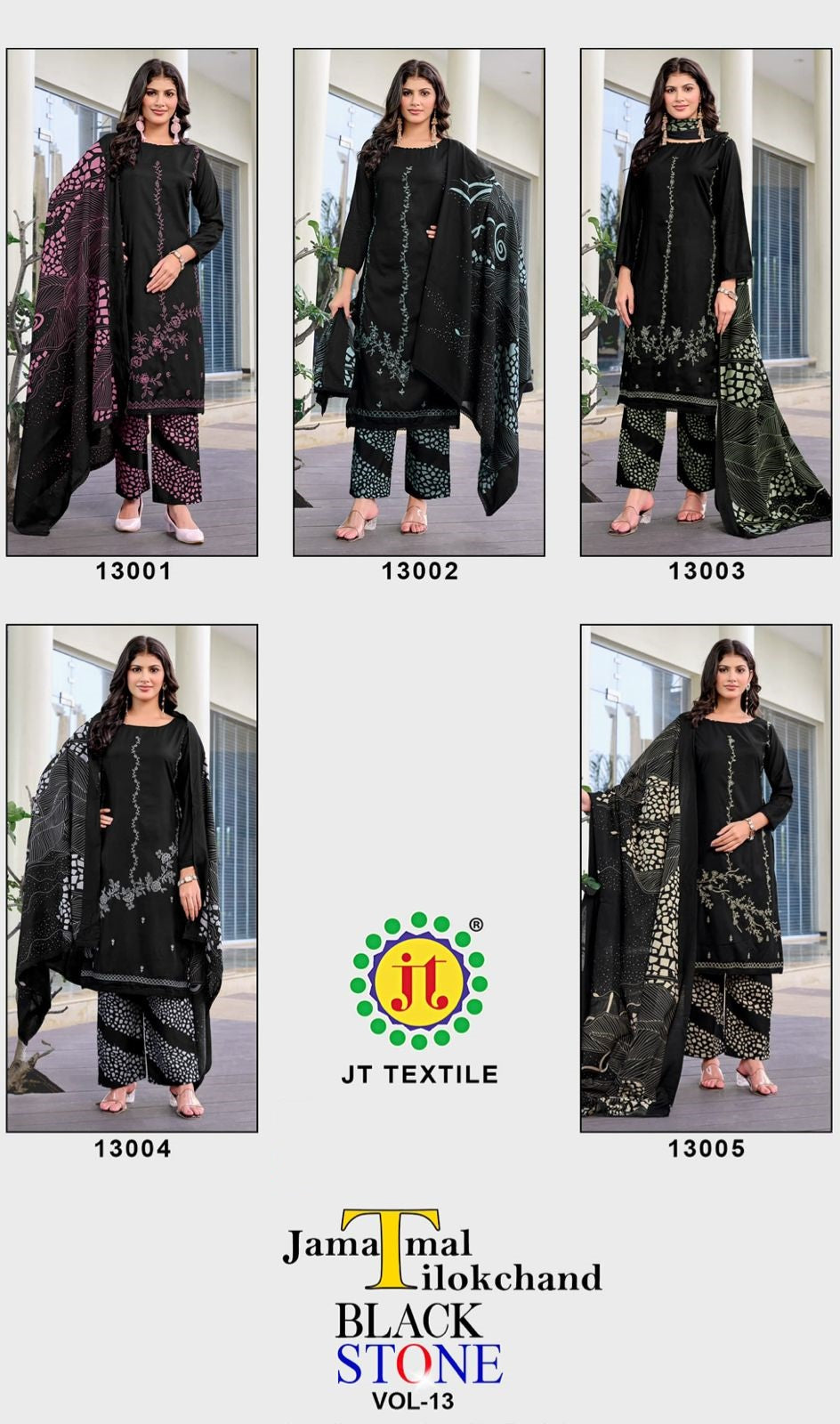 Black Stone Vol 13 Jt Rayon Pant Style Suits Supplier