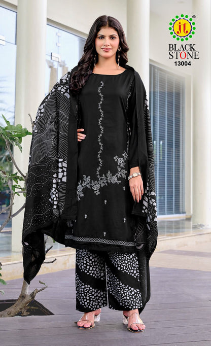 Black Stone Vol 13 Jt Rayon Pant Style Suits Supplier