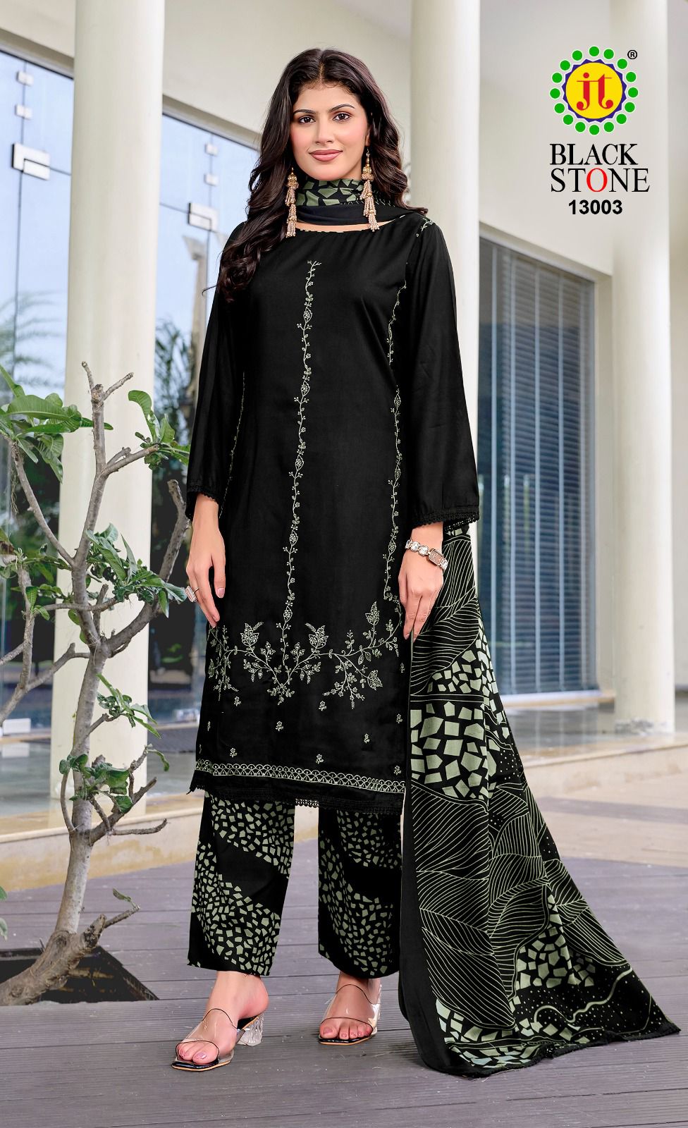 Black Stone Vol 13 Jt Rayon Pant Style Suits Supplier
