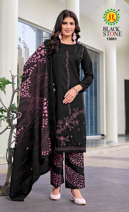 Black Stone Vol 13 Jt Rayon Pant Style Suits Supplier