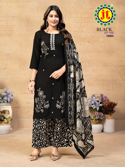 Black Stone Vol 15 Jt Rayon Pant Style Suits Exporter Ahmedabad