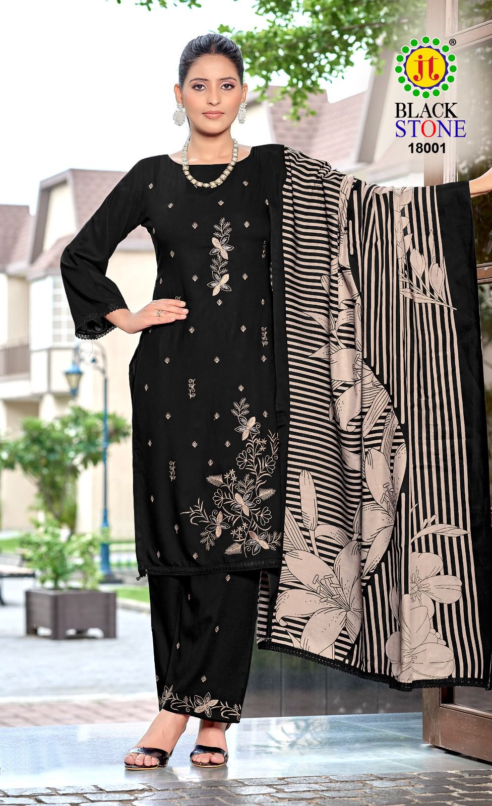 Black Stone Vol 18 Jt Rayon Pant Style Suits Supplier